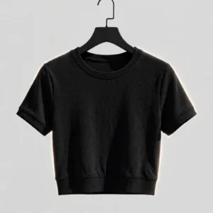 Women's Black Crop Top