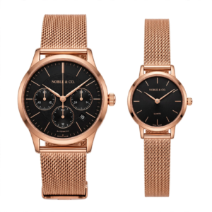 Couple Set - Black & Rose Gold Pair