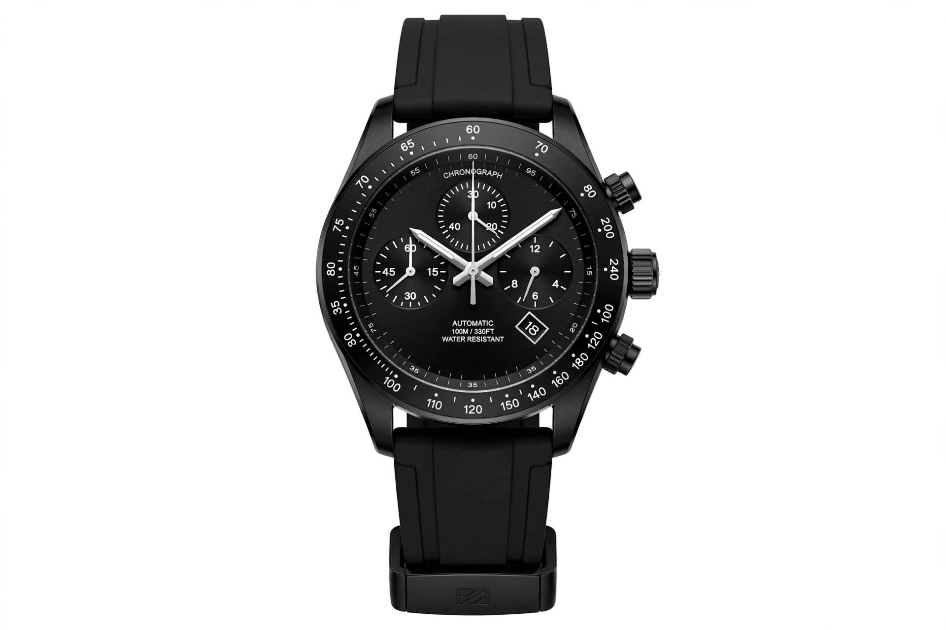 Men's Black Chronograph Watch