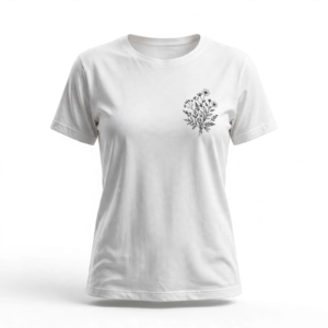 Women's White Printed T-Shirt